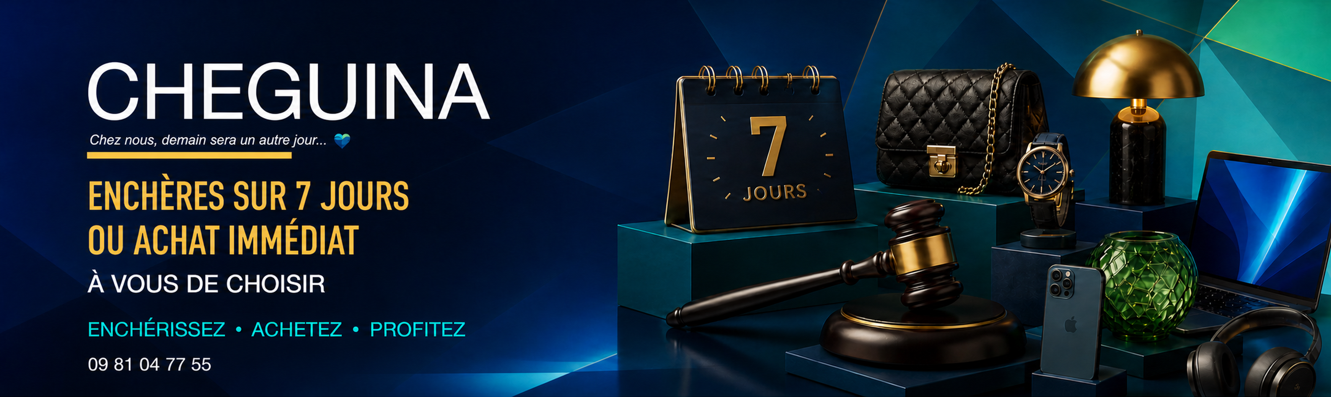 Enchères sur 7 jours ou achat immédiat